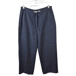 Eddie Bauer Pants Womens M Petite Blue Chinos Lightweight Drawstring Business